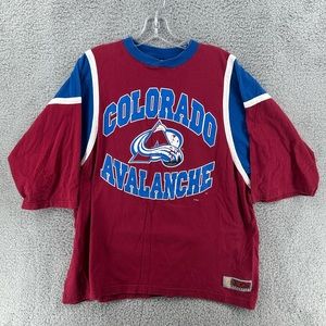 Vintage Iron‎ Knights Athletics 1/2 Sleeve Colorado Avalanche Shirt Men’s Sz L